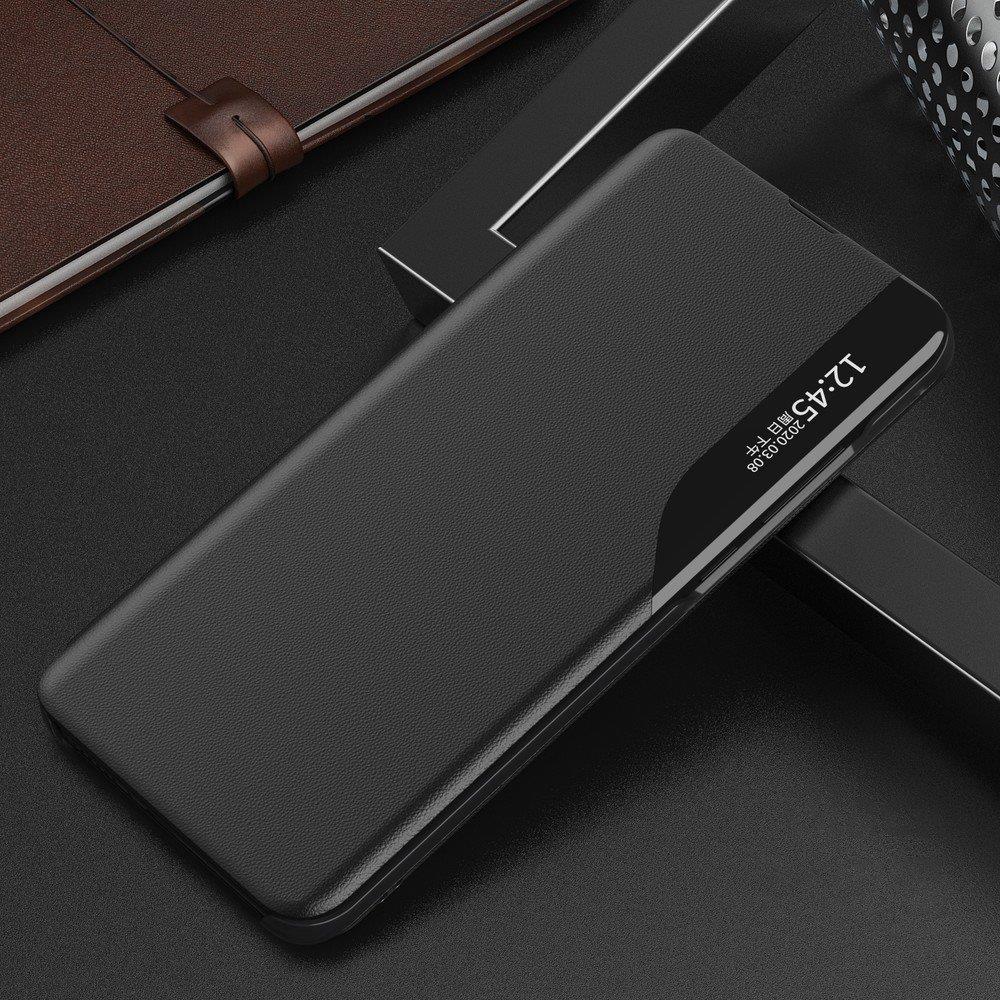 Side Clear View Standing Cover za Huawei P30 Lite Crni