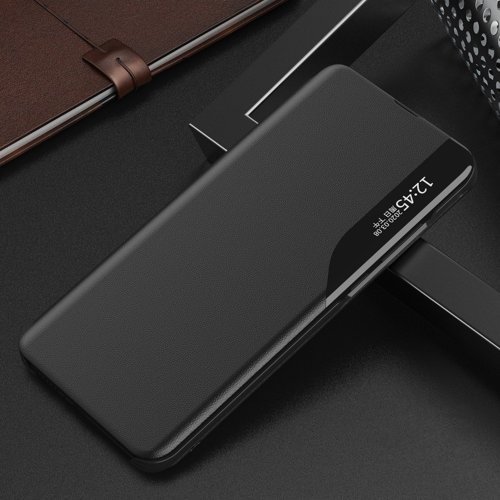 Side Clear View Standing Cover za Samsung Galaxy A71 Crni