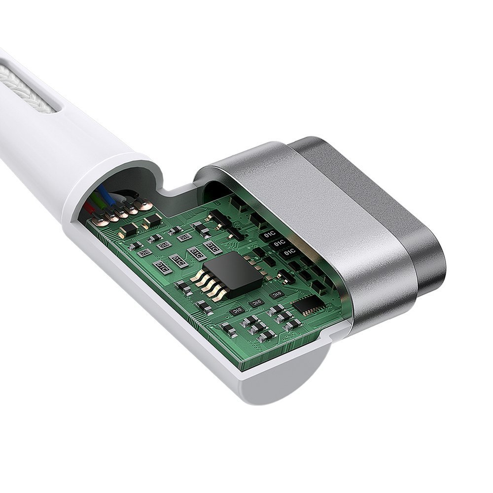 Baseus® CATXC-W02 Magnetni MacBook Type C 60W kabel 2M bijeli (L-oblik)