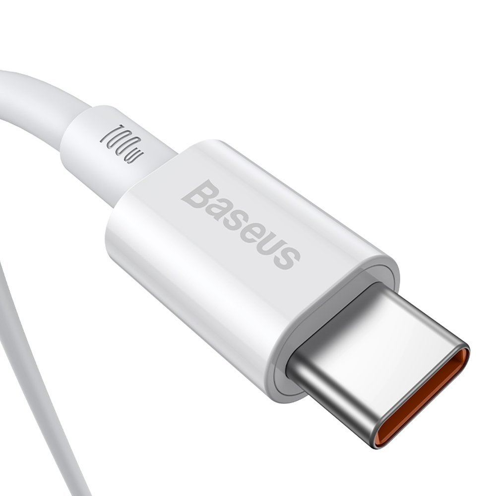 Baseus® CATYS-B02 Silikonski Type C to Type C Kabel 1M 100W Bijeli