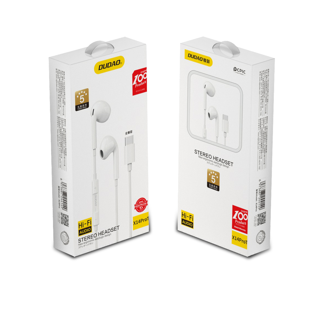 DUDAO® X14ProT Slušalice Type C Bijele