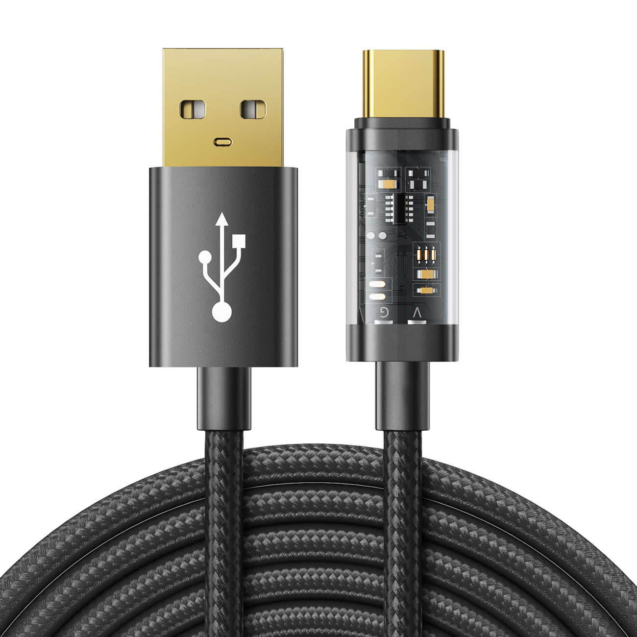 JOYROOM® S-UC027A12 Pleteni Type C Kabel 1.2M crni
