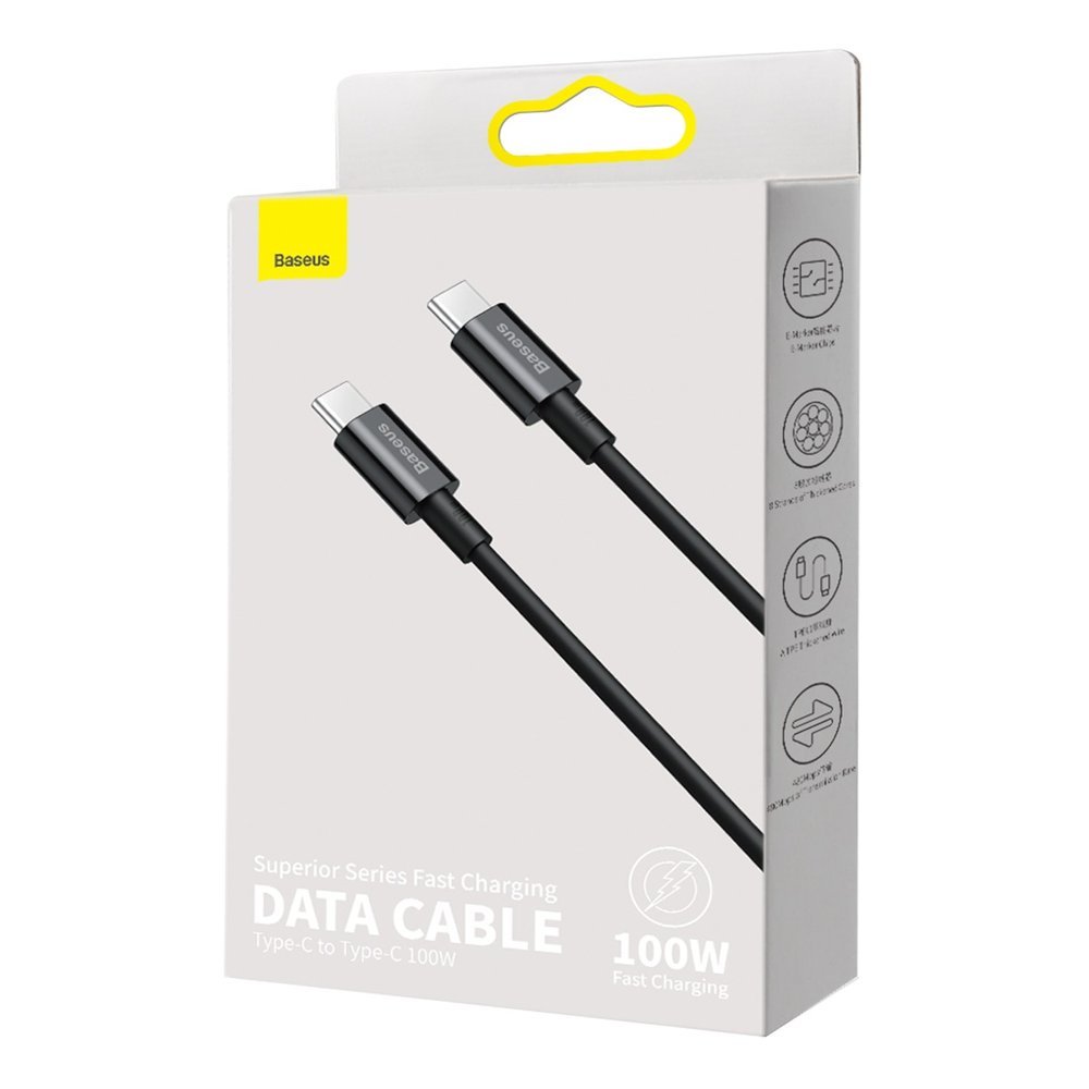 Baseus® CATLYS-A01 Silikonski Lightning to Type C Kabel 1M 20W Crni