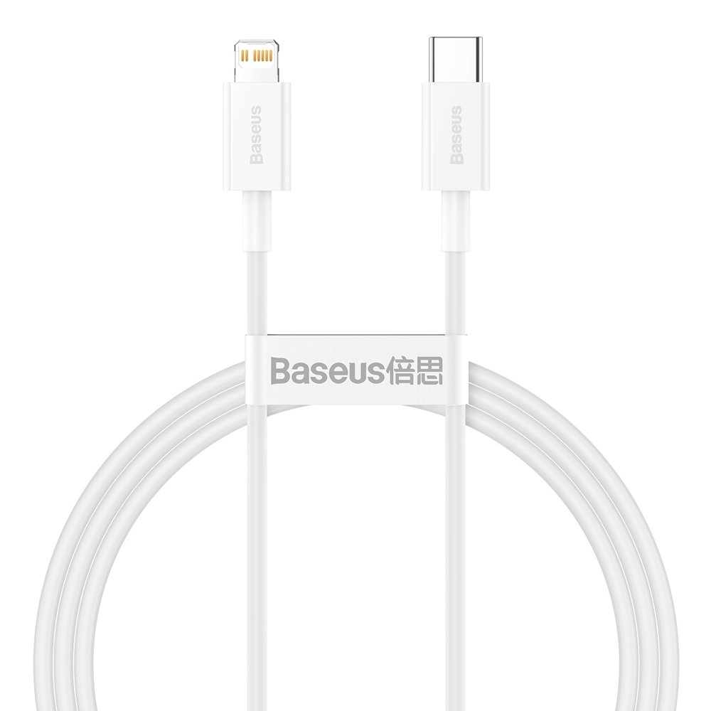 Baseus® CATLYS-A02 Silikonski Lightning to Type C Kabel 1M 20W Bijeli