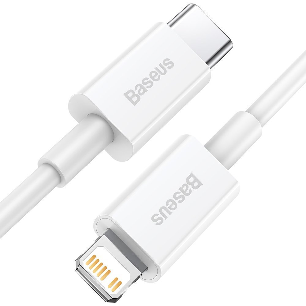 Baseus® CATLYS-A02 Silikonski Lightning to Type C Kabel 1M 20W Bijeli