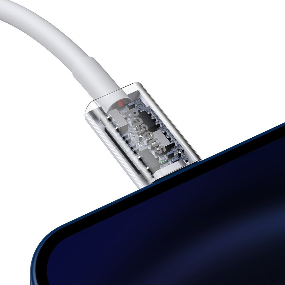 Baseus® CATLYS-A02 Silikonski Lightning to Type C Kabel 1M 20W Bijeli